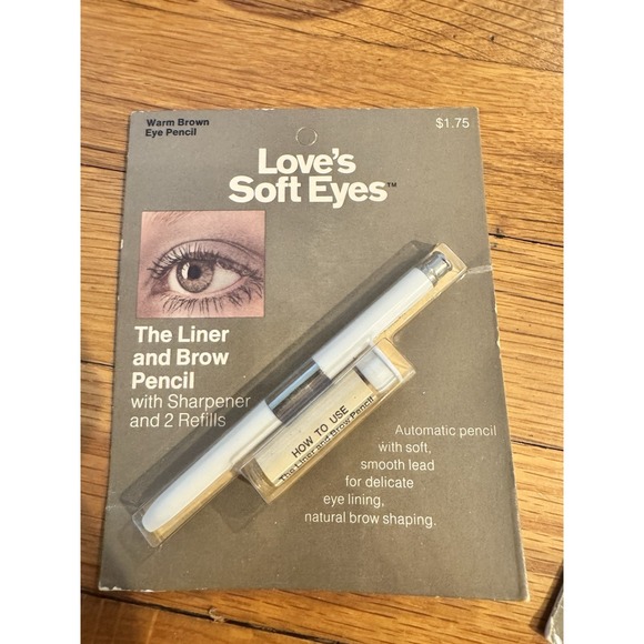 Other - Vintage Love's Soft Eyes Eye Liner & Brow Pencil Warm Brown Menley James NEW Nos